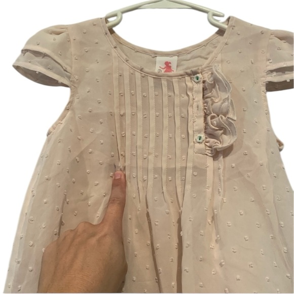 Matilda Jane Serendipity Vanilla Sheer Dot Top - Picture 3 of 6